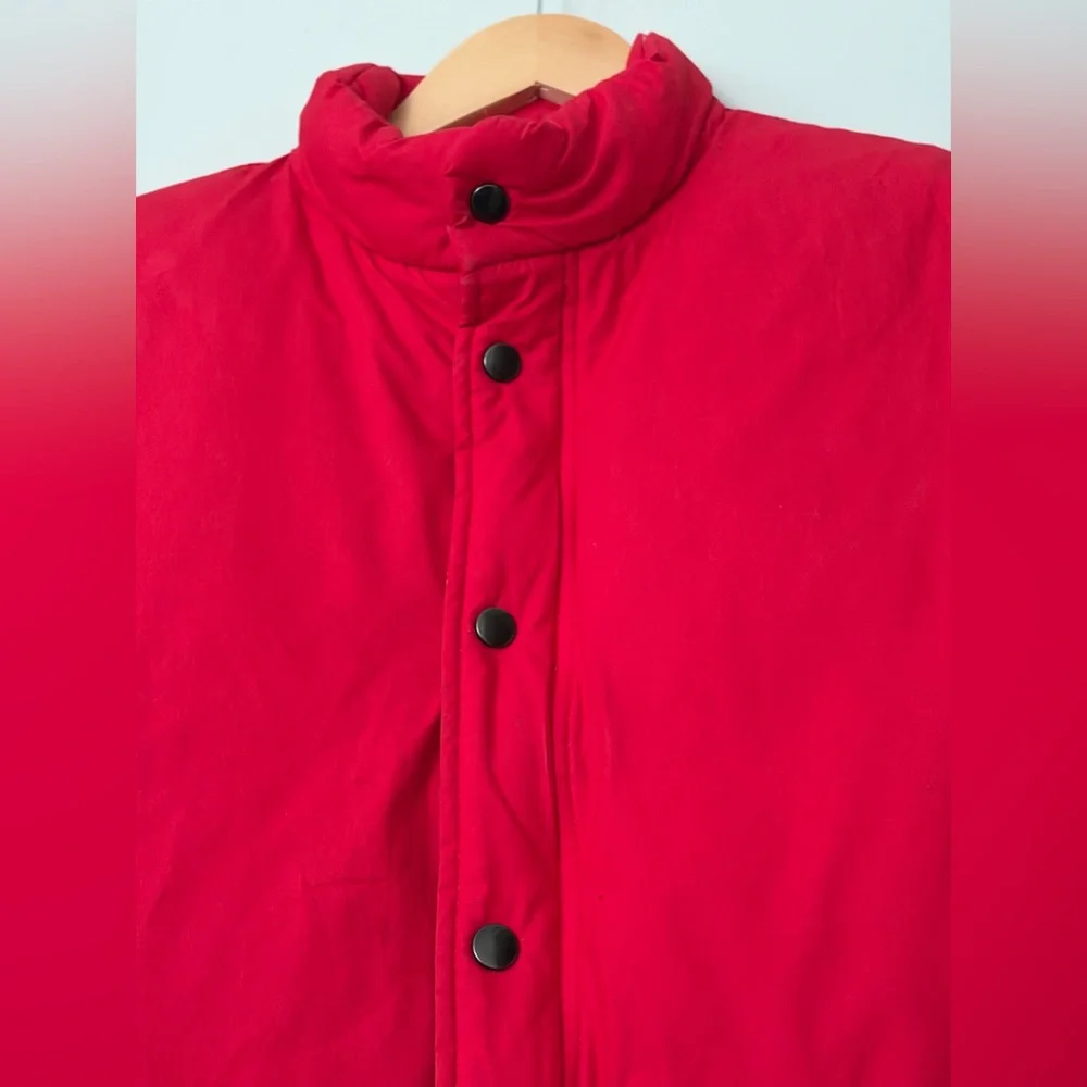J. Crew Outfitters Vintage 90s Red Goose Down Cotton Puffer Vest | Men’s Small